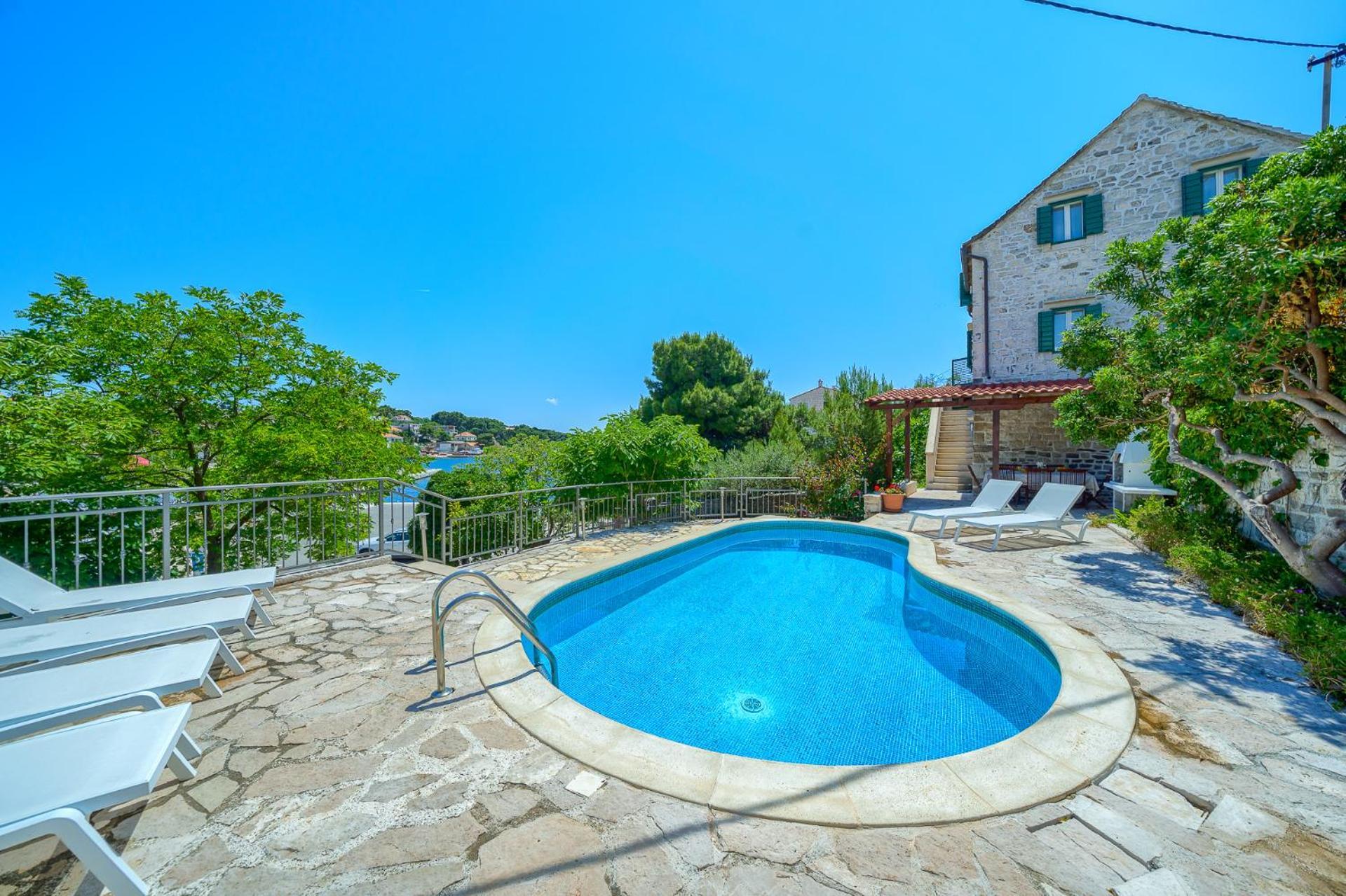 Villa Bonaca Perfect Location For A Holiday With Friends Or Family, Heated Pool Sumartin Exterior photo