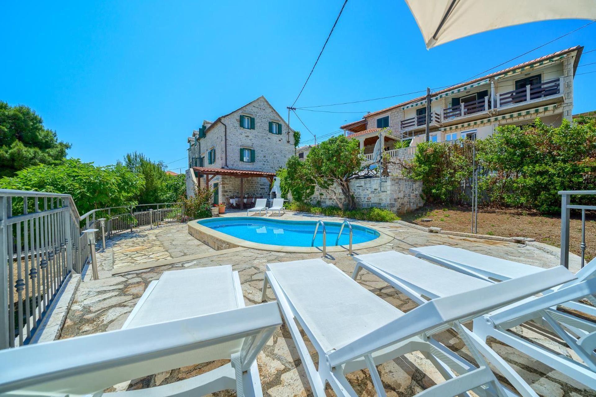 Villa Bonaca Perfect Location For A Holiday With Friends Or Family, Heated Pool Sumartin Exterior photo